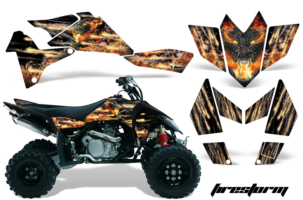 Suzuki LTR450 Graphics Kit Firestorm B